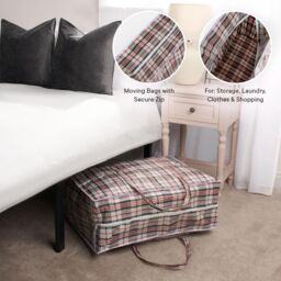 OHS Laundry Bags Zip 2 x Extra Large Clothes Bedding Storage Bag Organiser in Grey - thumbnail 5