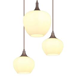 Netlighting Maxy Cluster Pendant Coffee Colored Opal Glass Shade 6x E27 in Brown - thumbnail 3