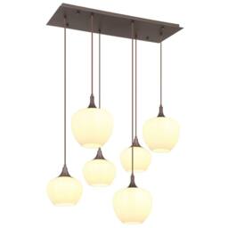 Netlighting Maxy Cluster Pendant Coffee Colored Opal Glass Shade 6x E27 in Brown