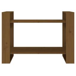 Berkfield Home Beautiful Book Cabinet/Room Divider Honey Brown 80x35x56.5 cm Sol - thumbnail 5