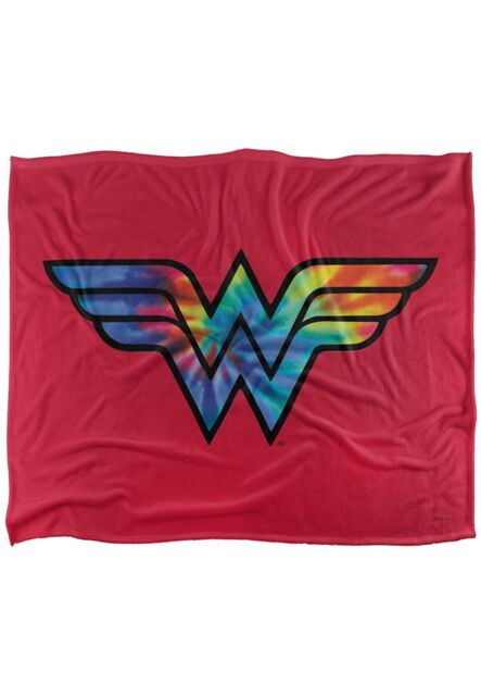 Warner Brothers Dc Wonder Woman Logo Officially Licensed Silky Touch Super Soft Throw Blanket 152 x 127 cm in White - image 1