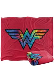 Warner Brothers Dc Wonder Woman Logo Officially Licensed Silky Touch Super Soft Throw Blanket 152 x 127 cm in White - thumbnail 2