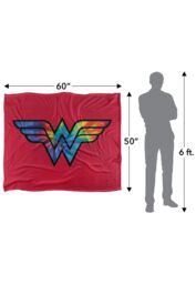 Warner Brothers Dc Wonder Woman Logo Officially Licensed Silky Touch Super Soft Throw Blanket 152 x 127 cm in White - thumbnail 5