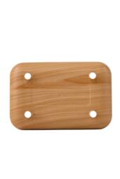 Living and Home Spring-Loaded Wood Grain Desktop Tissue Box Cover in Natural - thumbnail 3
