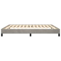 Berkfield Home Bed Frame Light Grey 180x200 cm Super King Velvet - thumbnail 6