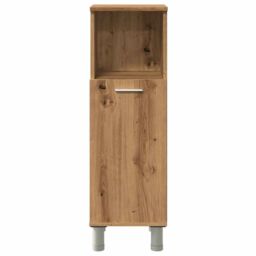 Berkfield Home Bathroom Cabinet Artisan Oak 30x30x95 cm Engineered Wood in Brown - Size: 30 x 30 x 95 cm - thumbnail 4
