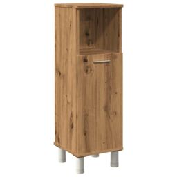 Berkfield Home Bathroom Cabinet Artisan Oak 30x30x95 cm Engineered Wood in Brown - Size: 30 x 30 x 95 cm - thumbnail 2