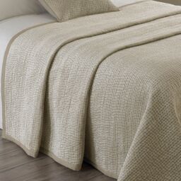 Paoletti Brooklands Quilted Bedspread in Metallic Gold - thumbnail 2