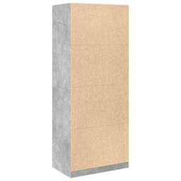 Berkfield Home Wardrobe Concrete Grey 80x50x200 cm Engineered Wood - Size: 80 x 50 x 200 cm - thumbnail 7