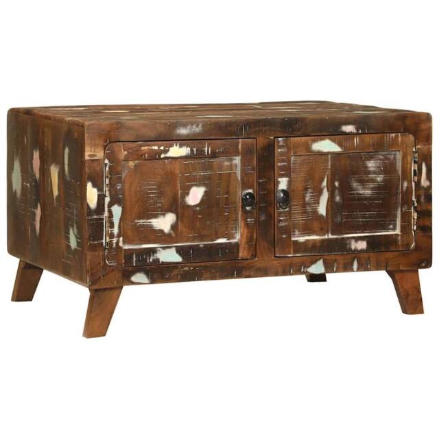 Berkfield Home Coffee Table Multicolour 80x54x45 cm Solid Wood Reclaimed in Brown - Size: 80 x 54 x 45 cm - image 1