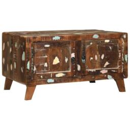 Berkfield Home Coffee Table Multicolour 80x54x45 cm Solid Wood Reclaimed in Brown - Size: 80 x 54 x 45 cm - thumbnail 8