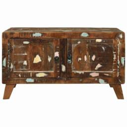 Berkfield Home Coffee Table Multicolour 80x54x45 cm Solid Wood Reclaimed in Brown - Size: 80 x 54 x 45 cm - thumbnail 4