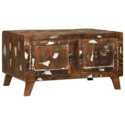 Berkfield Home Coffee Table Multicolour 80x54x45 cm Solid Wood Reclaimed in Brown - Size: 80 x 54 x 45 cm