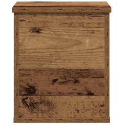 Berkfield Home Storage Box with Lid Old Wood 30x35x35 cm Engineered Wood in Brown - Size: 30 x 35 x 35 cm - thumbnail 7