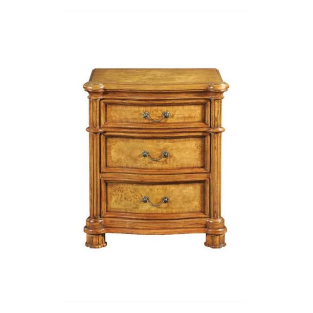 Lock Stock and Barrel Furniture Ltd Hampton 3 Drawer Walnut Bedside - Wood - L45 x W60 x H70 cm in Brown - image 1