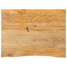 Berkfield Home Table Top Live Edge 80x60x3.8 cm Solid Wood Mango in Brown - thumbnail 2