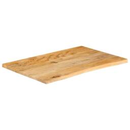 Berkfield Home Table Top Live Edge 80x60x3.8 cm Solid Wood Mango in Brown - thumbnail 3