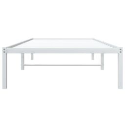 Berkfield Home Metal Bed Frame without Mattress White 90x190cm - Size: 90x190 cm - thumbnail 5