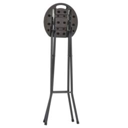 Berkfield Home Folding Bar Stools 2 pcs HDPE & Steel Brown Rattan Look - thumbnail 5