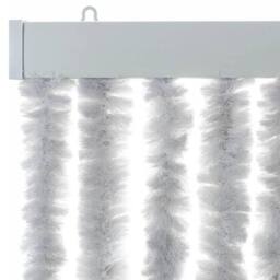 Berkfield Home Fly Curtain Grey 56x185 cm Chenille - thumbnail 4