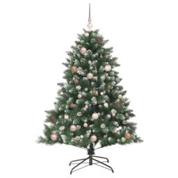Berkfield Home Artificial Christmas Tree with Stand Green 105 x 105 x 150 cm - thumbnail 4