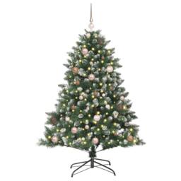 Berkfield Home Artificial Christmas Tree with Stand Green 105 x 105 x 150 cm - thumbnail 3