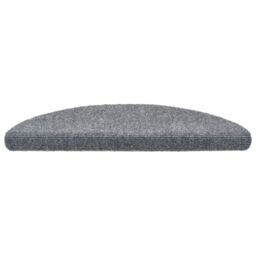 Berkfield Home Self-adhesive Stair Mats 5 pcs Light Grey 56x17x3 cm Needle Punch - Size: Medium - thumbnail 4