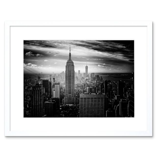"Artery8 Wall Art Print Asthoff New York City Framed in White - Size: W7"" x H9""" - image 1