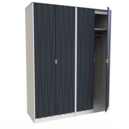 Ready Assembled 2 U Dallas Quad Wardrobe (Ready Assembled) in Dark Blue - thumbnail 7