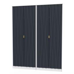 Ready Assembled 2 U Dallas Quad Wardrobe (Ready Assembled) in Dark Blue - thumbnail 4