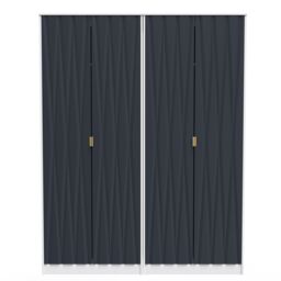 Ready Assembled 2 U Dallas Quad Wardrobe (Ready Assembled) in Dark Blue - thumbnail 2