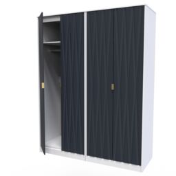 Ready Assembled 2 U Dallas Quad Wardrobe (Ready Assembled) in Dark Blue - thumbnail 6