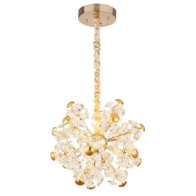 Netlighting Floriella Pendant Gold Colors Crystals Glass Shade LED 3000K - image 1