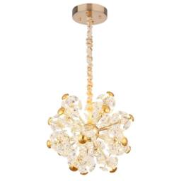 Netlighting Floriella Pendant Gold Colors Crystals Glass Shade LED 3000K - thumbnail 1