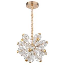Netlighting Floriella Pendant Gold Colors Crystals Glass Shade LED 3000K - thumbnail 2