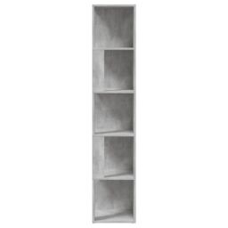 Berkfield Home Corner Cabinet Concrete Grey 33x33x164.5 cm Engineered Wood - thumbnail 5