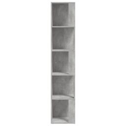 Berkfield Home Corner Cabinet Concrete Grey 33x33x164.5 cm Engineered Wood - thumbnail 6
