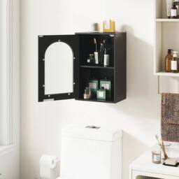 KORVIXA Bathroom Wall Cabinet Medicine Cabinet-Black in Black - thumbnail 3