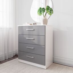 Birlea Lynx 4 Drawer Chest in White - thumbnail 2