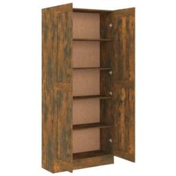 Berkfield Home Classic Book Cabinet Smoked Oak 82.5x30.5x185.5 cm Engineered Wood in Brown - thumbnail 6