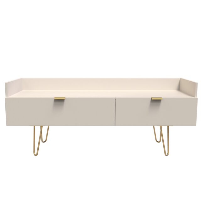 Ready Assembled 2 U Fuji 2 Drawer TV Unit (Ready Assembled) in Taupe - image 1