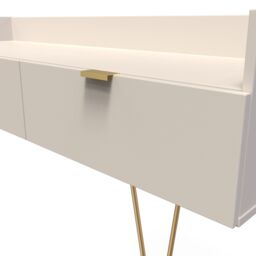 Ready Assembled 2 U Fuji 2 Drawer TV Unit (Ready Assembled) in Taupe - thumbnail 4