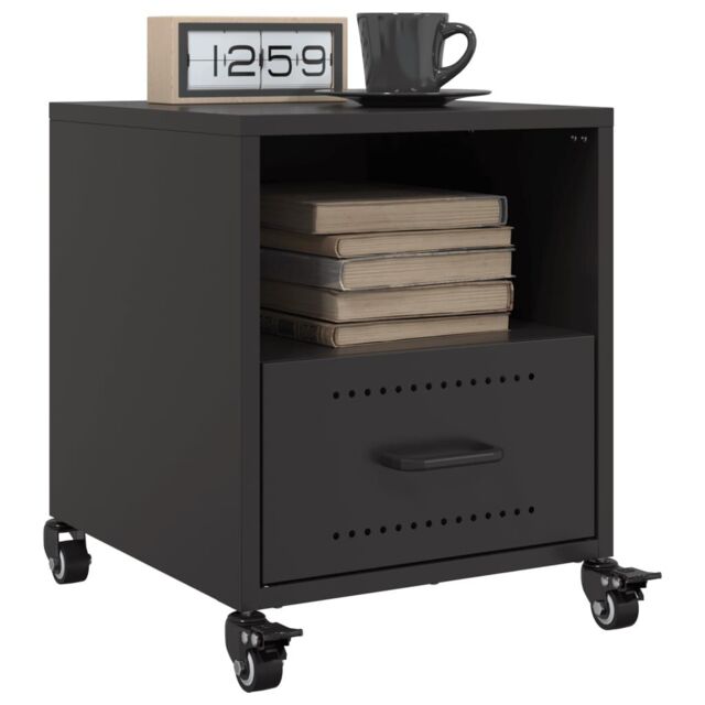 Berkfield Home Bedside Cabinets 2 pcs Black 36x39x43.5 cm Steel - image 1