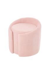 Living and Home Teddy Fleece Upholstered Vanity Stool in Pink - thumbnail 9