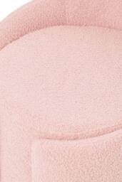 Living and Home Teddy Fleece Upholstered Vanity Stool in Pink - thumbnail 8