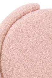 Living and Home Teddy Fleece Upholstered Vanity Stool in Pink - thumbnail 7