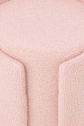 Living and Home Teddy Fleece Upholstered Vanity Stool in Pink - thumbnail 6