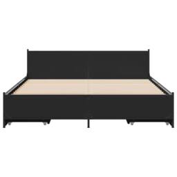 Berkfield Home Bed Frame with Drawers without Mattress Black 135x190 cm Double - thumbnail 4