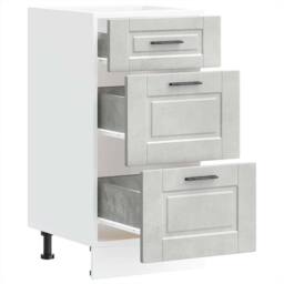 Berkfield Home Kitchen Base Cabinet Porto Concrete Grey Engineered Wood - thumbnail 5