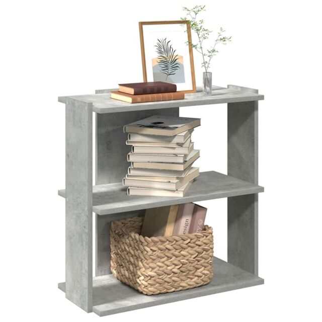 Berkfield Home Bookcase 3-Tier Concrete Grey 60x30x60 cm Engineered Wood - Size: 60 x 30 x 60 cm - image 1